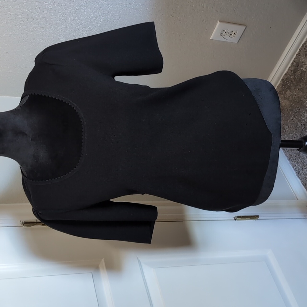 Talbots Black Scoop Neck Blouse